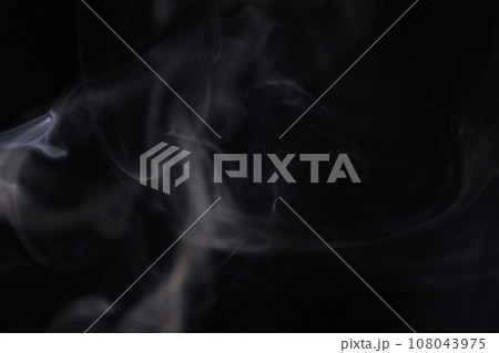 White silver smoke on a dark background, colourful abstract, white fog, minimalistic background, detailed smoke shapes  108043975