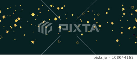 Seamless pattern golden stars confetti 108044165