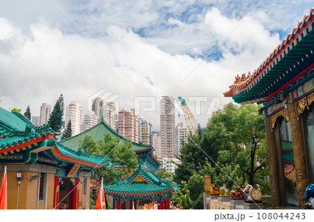 View of Wong Tai Sin Temple in Hong Kong View of Wong Tai Sin Temple in Hong Kong 108044243