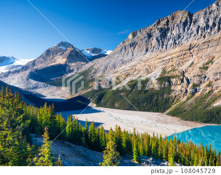 Lake Peyto, Banff National Park, Alberta, Canada. Landscape during daylight hours. Lake Peyto, Banff National Park, Alberta, Canada. Landscape during daylight hours. 108045729