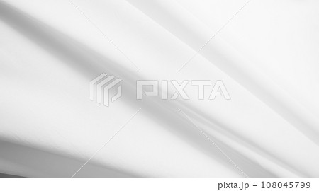 White Cloth Fabric Silk Texture Sheet Wave Luxury Drape Ripple Satin Soft Material Silky Abstract Mesh Pattern Fashion Fold Pure Wrinkle Canvas Template Shadow Drape Gradient Textile Banner Material. White Cloth Fabric Silk Texture Sheet Wave Luxury Drape Ripple Satin Soft Material Silky Abstract Mesh Pattern Fashion Fold Pure Wrinkle Canvas Template Shadow Drape Gradient Textile Banner Material. 108045799