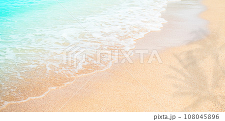 Sea Background Shore Blue Water Season Summer Tropical Ocean Beautiful Wave Seascape Vacation Smooth Wallpaper Island Outdoor Tropical Coast Sandy Nature Landscape Space for Travel Relax. Sea Background Shore Blue Water Season Summer Tropical Ocean Beautiful Wave Seascape Vacation Smooth Wallpaper Island Outdoor Tropical Coast Sandy Nature Landscape Space for Travel Relax. 108045896