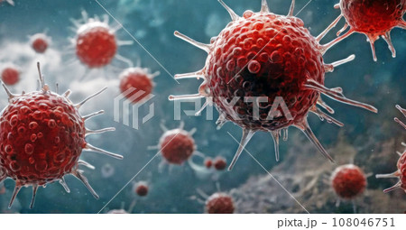 virus in a human blood cell, 108046751