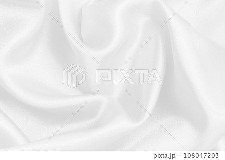 White fabric texture for background and design, beautiful pattern of silk or linen. 108047203