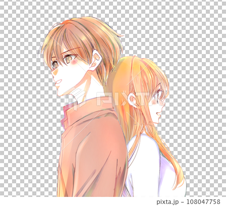 男女情侶背靠背秋冬 108047758