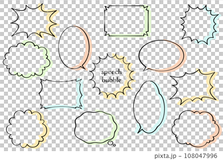 Simple speech bubble set Simple speech bubble set 108047996