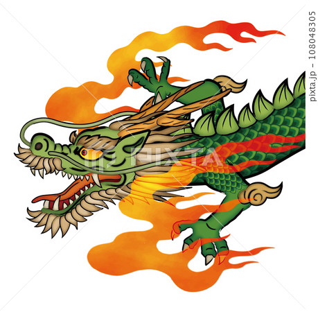龍イラスト17のイラスト素材 [108048305] - PIXTA