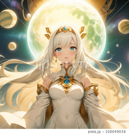 月の女神【背景あり】【AI画像】のイラスト素材 [108049038] - PIXTA
