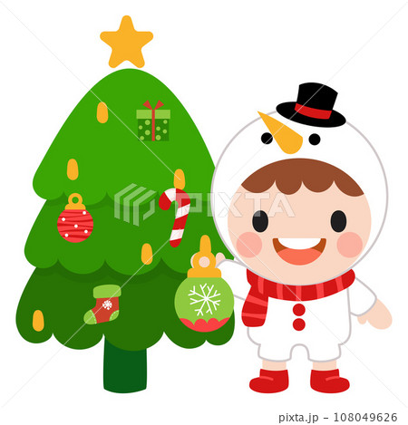 Cute kids wearing Christmas costumes,  Merry christmas clipart 108049626