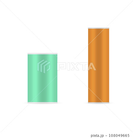 Cardboard packaging for chips, 3D vector illustration. 108049665