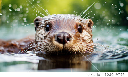 野生のカワウソ 108049792