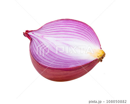 Red onion isolated on white background 108050882