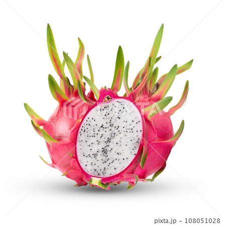 Dragon fruit, pitaya on white background 108051028