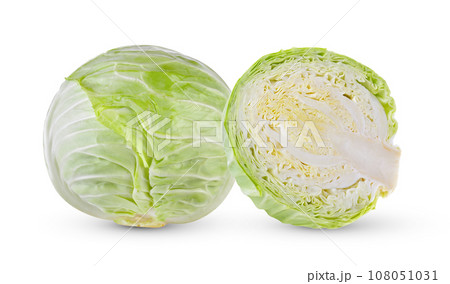 Cabbage isolated on white 108051031