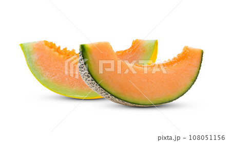 Melon slice isolated on white 108051156