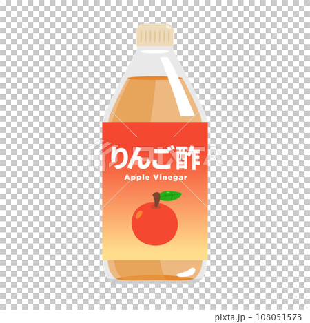 シンプルなりんご酢のイラスト。 108051573
