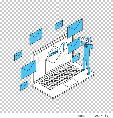 有垃圾郵件問題的男士 有垃圾郵件問題的男士 108052151