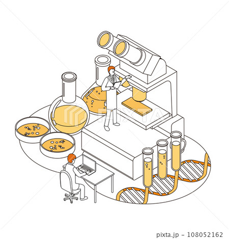 バイオテクノロジーのイメージイラスト バイオテクノロジーのイメージイラスト 108052162