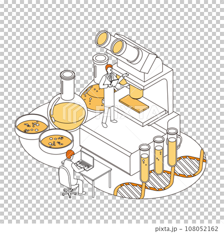 バイオテクノロジーのイメージイラスト バイオテクノロジーのイメージイラスト 108052162