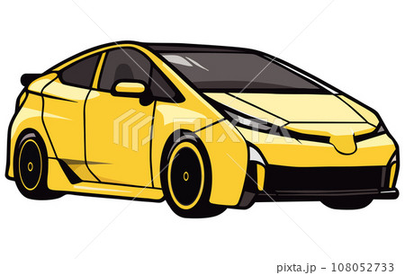 Prius cars vector illustration, Vector illustration of a popular hybrid car, Prius cars vector illustration, Vector illustration of a popular hybrid car, 108052733
