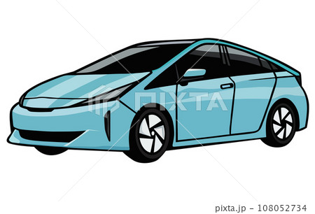 Prius cars vector illustration, Vector illustration of a popular hybrid car, Prius cars vector illustration, Vector illustration of a popular hybrid car, 108052734