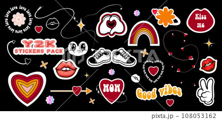 Y2K style sticker set. Groovy 108053162