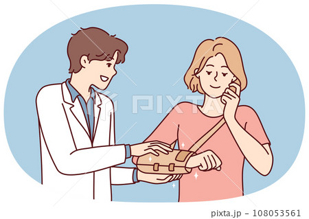 Male doctor help patient with trauma Male doctor help patient with trauma 108053561