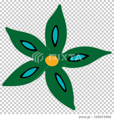 Hand Drawn Flower. Day of the Dead Printable Sticker. Dia de los Muertos. 108053666