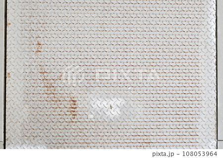 dirty rust white steel wall texture background, grunge metal construction industry 108053964