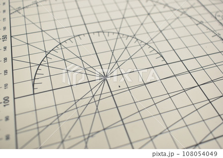 closeup grey cutting mat, equipment in office closeup grey cutting mat, equipment in office 108054049