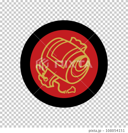 Small hammered auspicious pattern illustration 108054151