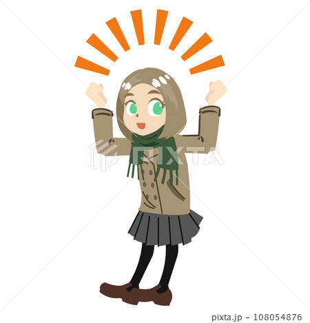 応援する女子学生 108054876