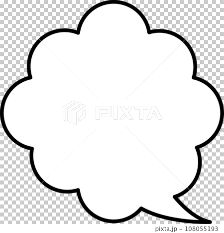 Simple fluffy speech bubble 108055193