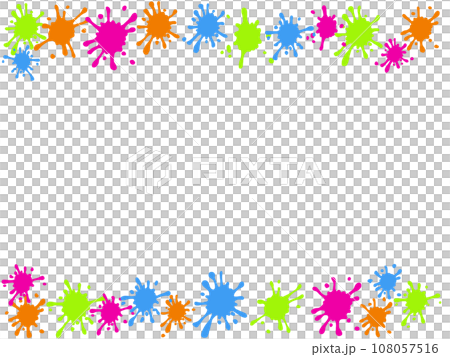 カラフルなインクのフレーム 108057516