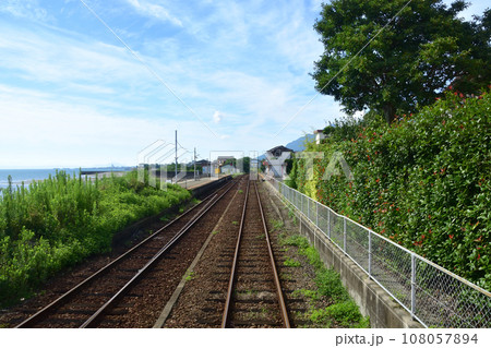 長崎県島原鉄道線、島原港駅から古部駅までの車窓風景(2022年9月) 108057894