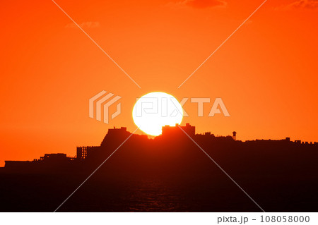 軍艦島の夕景 軍艦島の夕景 108058000