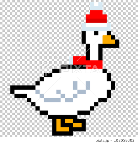 聖誕鴨子的像素插圖 108059302