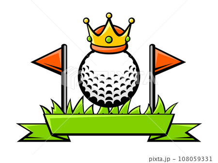 Emblem with golf symbols. Sport club label or emblem. Emblem with golf symbols. Sport club label or emblem. 108059331