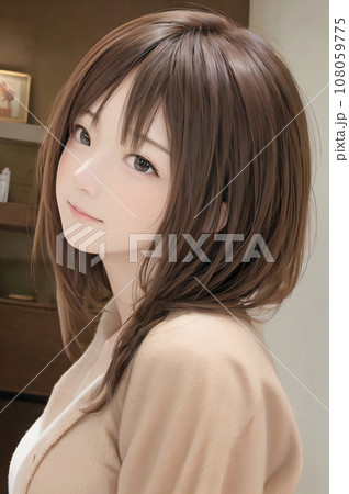 かわいい女性のAI画像 108059775