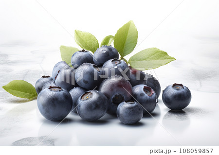 Blueberry on background. Juicy blue berry, fresh and sweet. Generated AI. 108059857