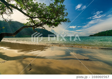 Beautiful Mai ngam beach in Koh Surin national park, the famous free driving spot in Pang Nga, Thailand Beautiful Mai ngam beach in Koh Surin national park, the famous free driving spot in Pang Nga, Thailand 108060567