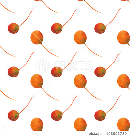 Autumn flowers. Seamless watercolor pattern for your design 108061789