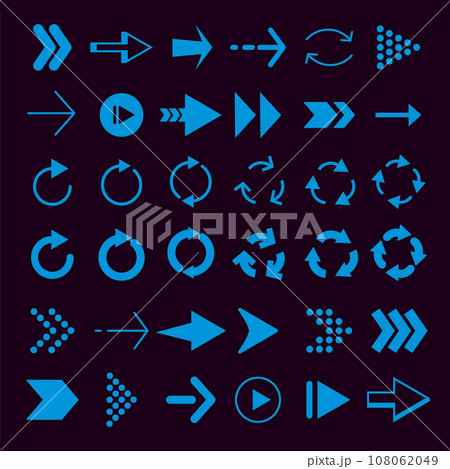 Arrows. different arrows style. vector templates. Illustration of direction right 108062049