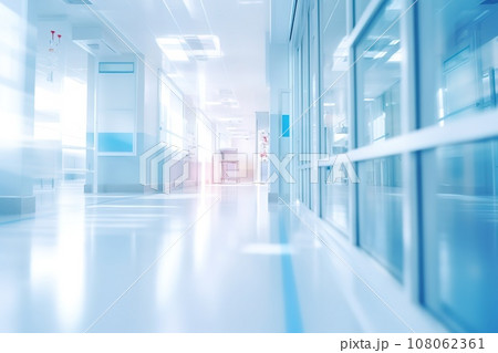 Abstract blur of a hospital hallway, perfect for a background. 108062361