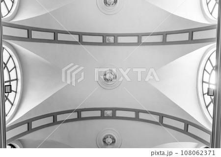 the white ceiling of a small Greek Catholic church in Crete. the white ceiling of a small Greek Catholic church in Crete. 108062371