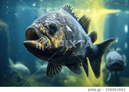 Predatory fish in aquarium 108062661