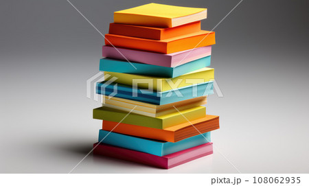 Stack of colorful Sticky Notes isolated on white Stack of colorful Sticky Notes isolated on white 108062935
