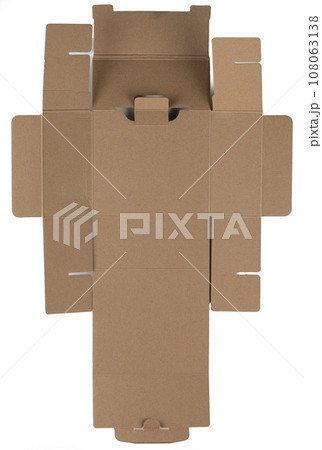 Carton paper box unfolded Carton paper box unfolded 108063138