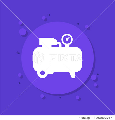 air compressor icon, vector pictogram air compressor icon, vector pictogram 108063347