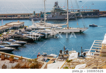 Parade of yachts in harbor of Monaco (port Hercule) Parade of yachts in harbor of Monaco (port Hercule) 108065626